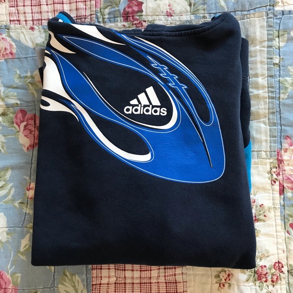 Vintage 2000s Adidas Football Hoodie Sweater - Picture 7 of 7